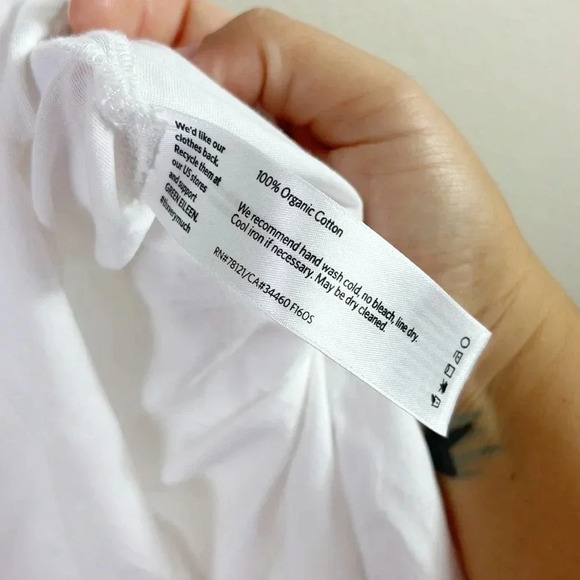 Eileen Fisher Round Neck Top Shirt Tunic in white size Small - Picture 2 of 9